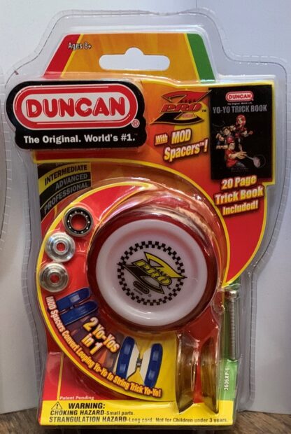 Duncan Pro Z Translucent Red & White Yo-Yo Mod Spacers w/ Trick Book