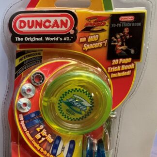 Duncan Pro Z Translucent Neon Green Yo-Yo w/ Mod Spacers and Trick Book
