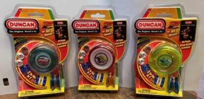 Duncan Pro Z Translucent -set of 3- (Neon Green, Red & White, and Translucent Blue) Yo-Yo w/ Mod Spacers and Trick Book Collection - Image 2
