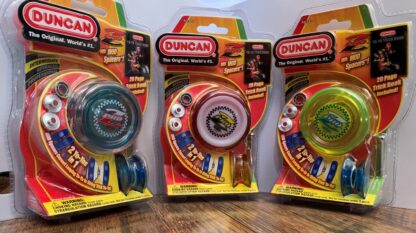 Duncan Pro Z Translucent -set of 3- (Neon Green, Red & White, and Translucent Blue) Yo-Yo w/ Mod Spacers and Trick Book Collection