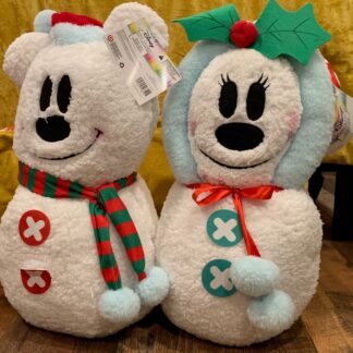 Disney Magic Mickey & Minnie Mouse Greeter Door Porch Holiday Snowman 24”