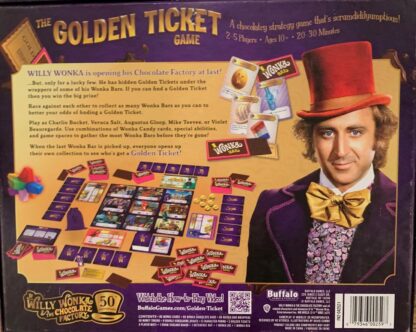 (DAMAGED MISSING TOKEN) The Golden Ticket Family Board Game Willy Wonka and the Chocolate Factory (Missing Mike TV Figure) - Image 2