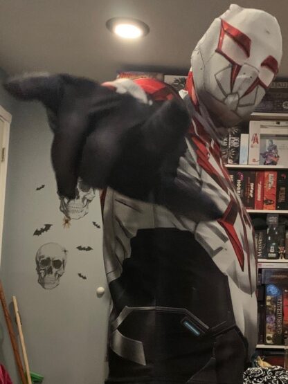 Spider-Man 2099 Costume Cosplay W/ Gloves and Mask Adult Medium (28-30) - Image 2