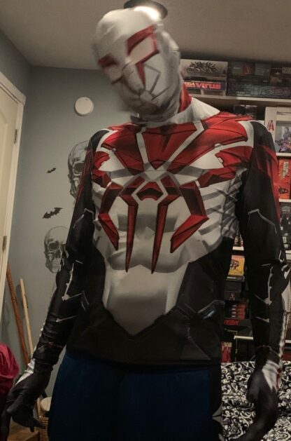 Spider-Man 2099 Costume Cosplay W/ Gloves and Mask Adult Medium (28-30) - Image 3