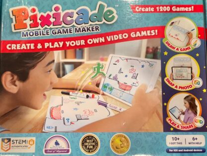 Pixicade Mobile Game Maker, Create 1200+ Virtual Games, Learn Math & Technology, Ages 6-12