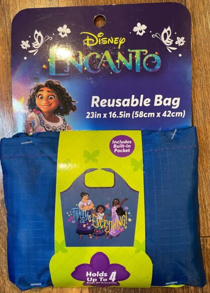Disney Encanto Reusable Grocery Bag 23" x 16.5" Pocket Easy Fold-Up
