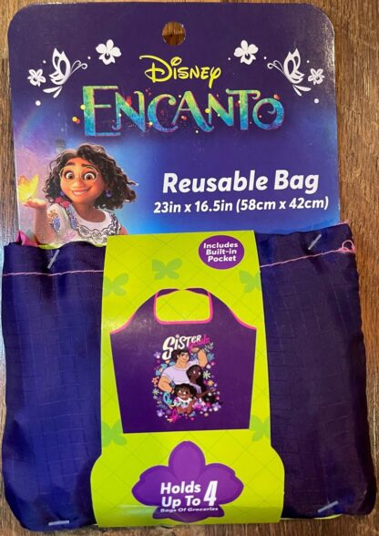 Disney Encanto Reusable Grocery Bag 23" x 16.5" Pocket Easy Fold-Up