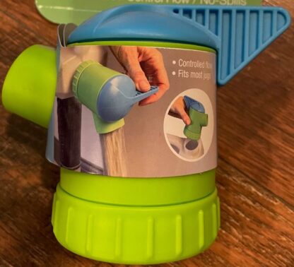 Duke N Boots Easy Pour Litter Jug Pour Spout, Green & Blue - Image 4