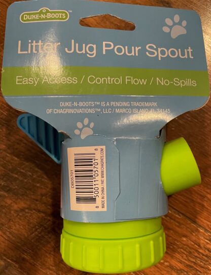 Duke N Boots Easy Pour Litter Jug Pour Spout, Green & Blue - Image 5