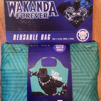 Wakanda Forever Reusable Grocery Bag 23" x 16.5" Pocket Easy Fold-Up