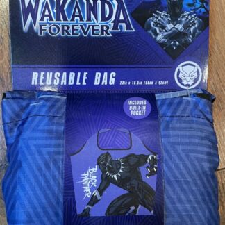 Wakanda Forever Reusable Grocery Bag 23" x 16.5" Pocket Easy Fold-Up
