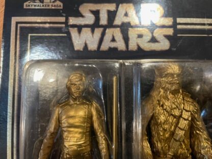 STAR WARS Skywalker Saga Commemorative Edition - set of four - Gold Han Solo & Princess Leia -Gold Finn & Poe Dameron - Gold Kylo Ren & Rey - Gold Luke & Chewbacca - Image 11