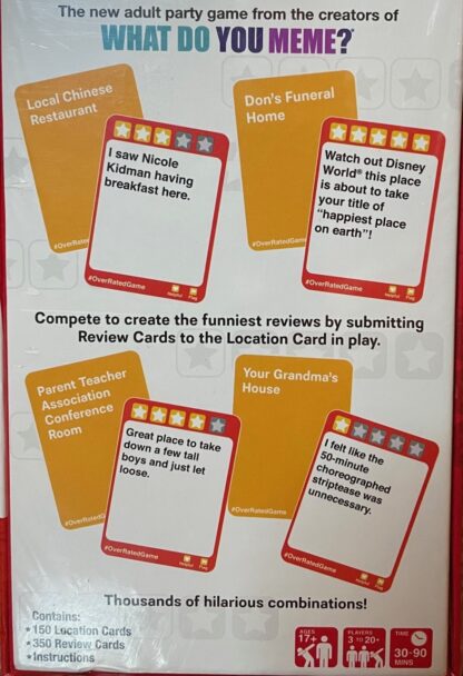 "Over-Rated" - Party Game - by the Creators of What Do You Meme - Image 3