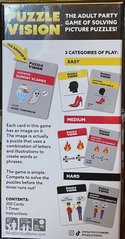 Puzzle Vision Adult Party Card Game by What Do You Meme (18 or over) - Image 2