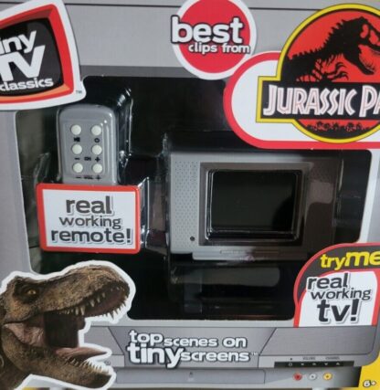 Tiny TV - Jurassic Park - Real Working TV And Remote